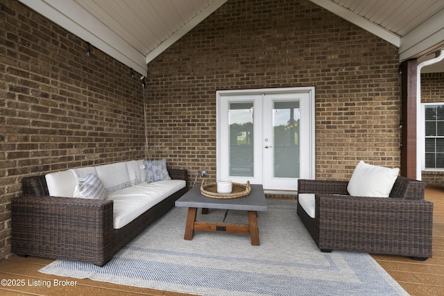 6103 Winkler Rd, Crestwood, KY 40014 - view of patio / terrace featuring french doors and outdoor lounge area