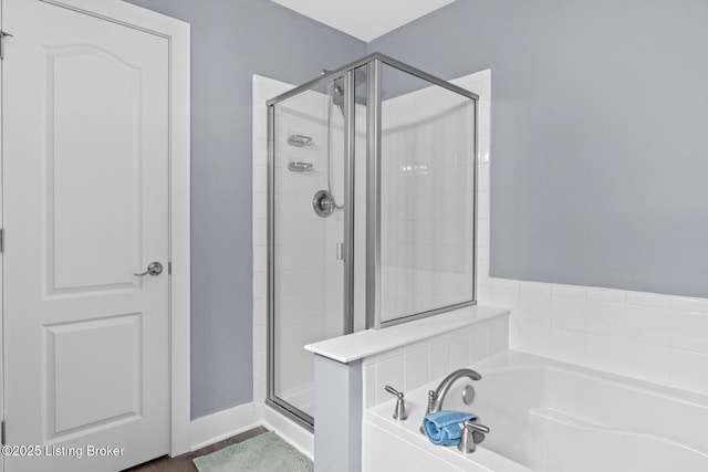 4066 Firestone Way, Shelbyville, KY 40065 - bathroom featuring a garden tub and a stall shower