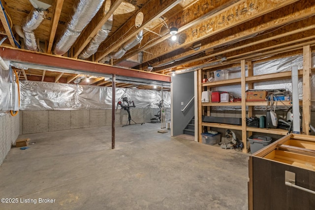 4066 Firestone Way, Shelbyville, KY 40065 - unfinished below grade area with stairs