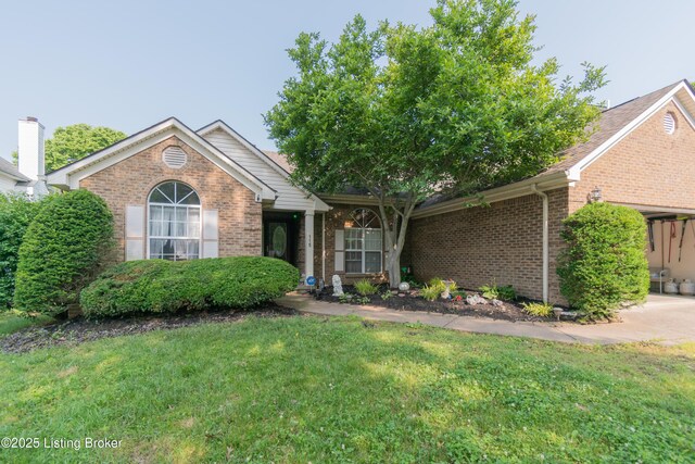 115 Canewood Blvd, Georgetown, KY 40324 - ranch-style home featuring brick siding and a front lawn