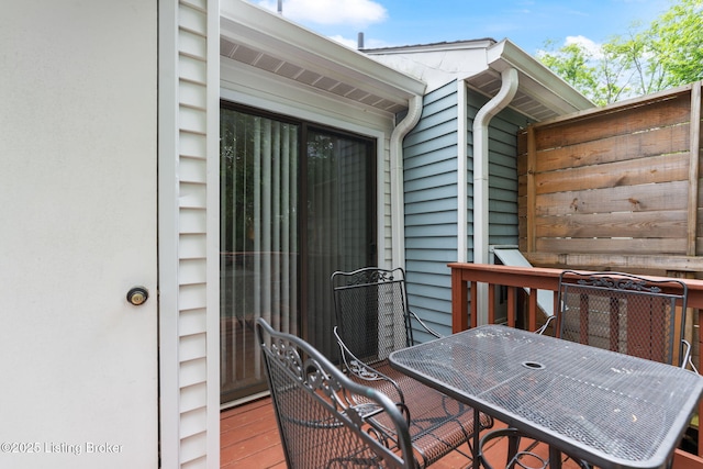 10757 Colonial Woods Ct, Louisville, KY 40023 - wooden terrace with outdoor dining area