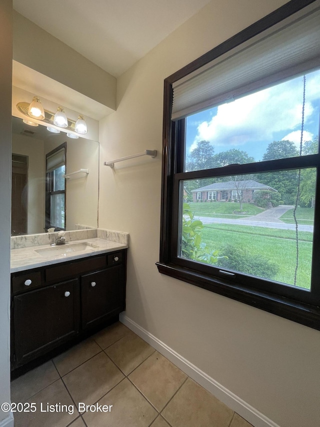 402 Bromwell Dr, Louisville, KY 40245 - bathroom with tile patterned flooring and vanity