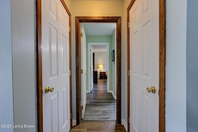 11208 Hasbrook Ct, Louisville, KY 40229 - corridor with wood finished floors and baseboards