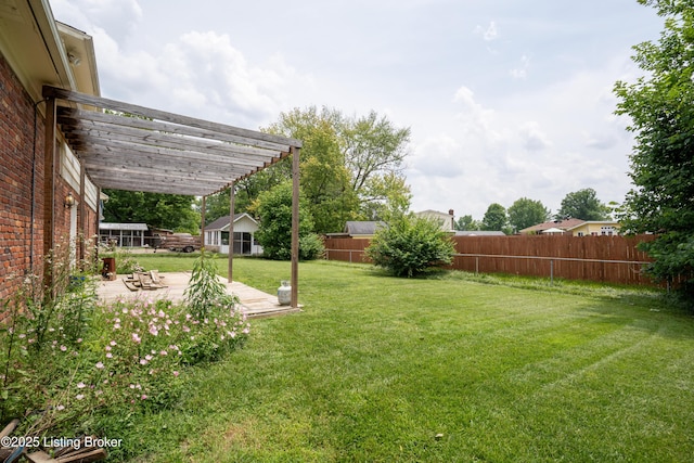 7906 Brynwood Ct, Louisville, KY 40291 - fenced backyard featuring a patio and a pergola