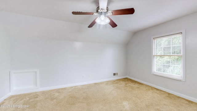 4301 Juniper Forest Pl, Louisville, KY 40245 - unfurnished room with vaulted ceiling, carpet, and ceiling fan