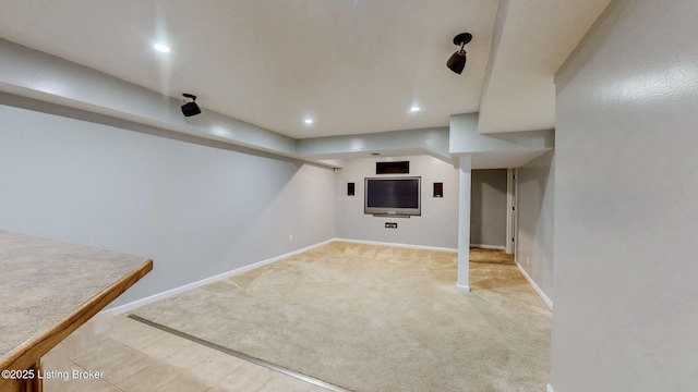 4301 Juniper Forest Pl, Louisville, KY 40245 - finished basement with recessed lighting and carpet