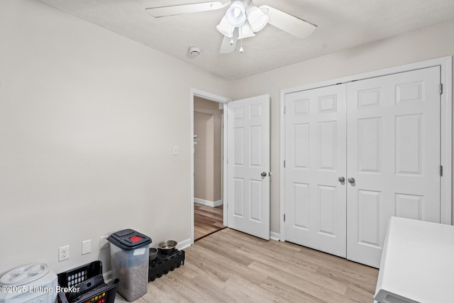 1376 Darlene Ct, Radcliff, KY 40160 - unfurnished bedroom featuring light wood-style floors, a ceiling fan, and a closet