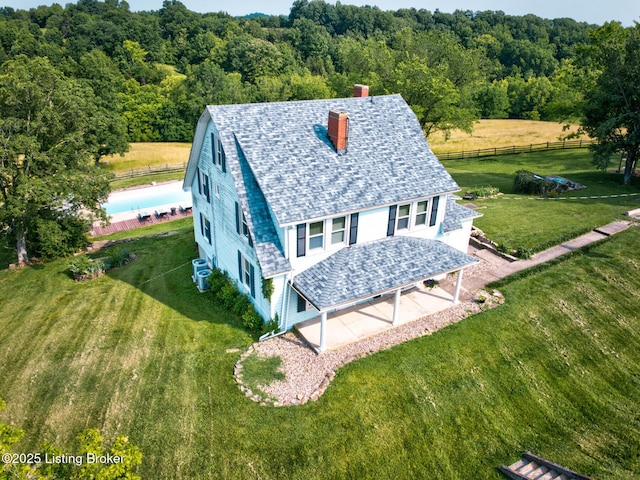 3591 Bardstown Rd, Lawrenceburg, KY 40342 - view from above of property with a heavily wooded area
