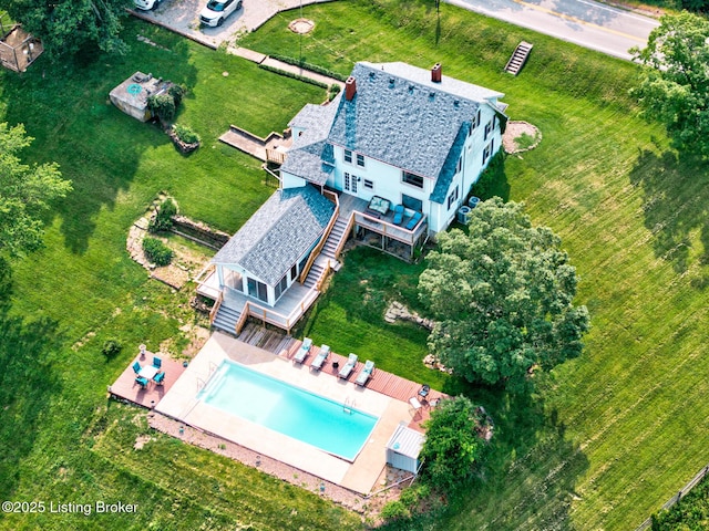 3591 Bardstown Rd, Lawrenceburg, KY 40342 - view from above of property with a pool