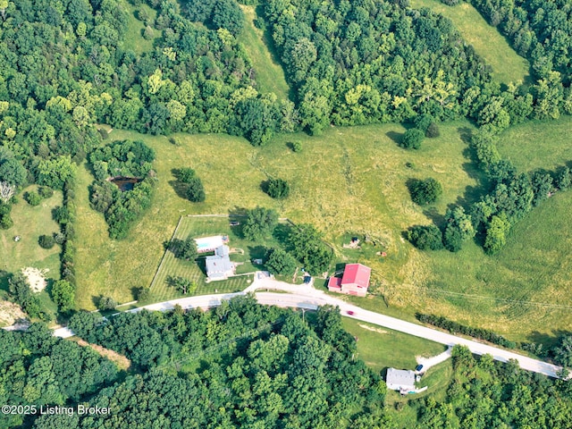 3591 Bardstown Rd, Lawrenceburg, KY 40342 - aerial view of property's location with a forest and rural landscape