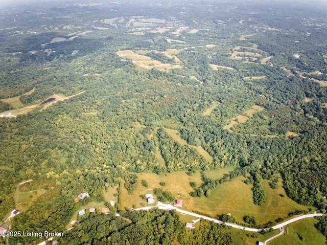 3591 Bardstown Rd, Lawrenceburg, KY 40342 - aerial view of property and surrounding area featuring a heavily wooded area