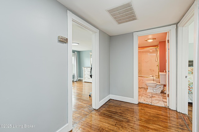 3591 Bardstown Rd, Lawrenceburg, KY 40342 - hallway featuring wood-type flooring and baseboards