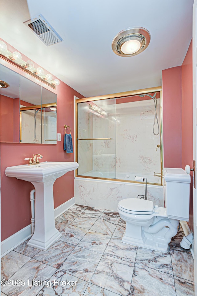 3591 Bardstown Rd, Lawrenceburg, KY 40342 - bathroom with toilet and enclosed tub / shower combo
