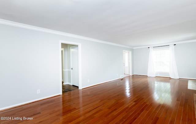 8613 Whipps Bend Rd, Bellemeade, KY 40222 - empty room featuring ornamental molding and hardwood / wood-style flooring