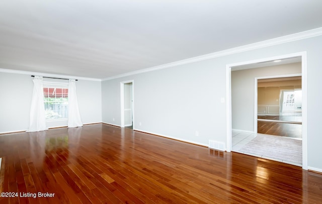 8613 Whipps Bend Rd, Bellemeade, KY 40222 - spare room with hardwood / wood-style flooring and ornamental molding