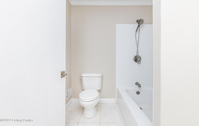 8613 Whipps Bend Rd, Bellemeade, KY 40222 - bathroom with bathing tub / shower combination and marble finish flooring