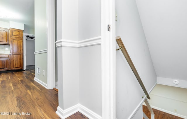 8613 Whipps Bend Rd, Bellemeade, KY 40222 - stairway featuring wood finished floors