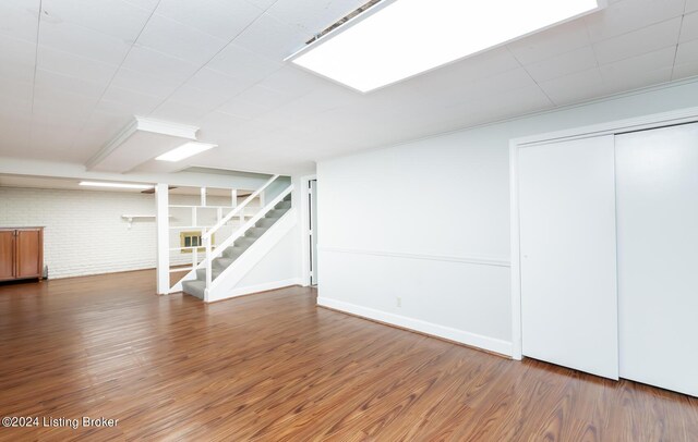8613 Whipps Bend Rd, Bellemeade, KY 40222 - finished below grade area featuring stairway and wood finished floors