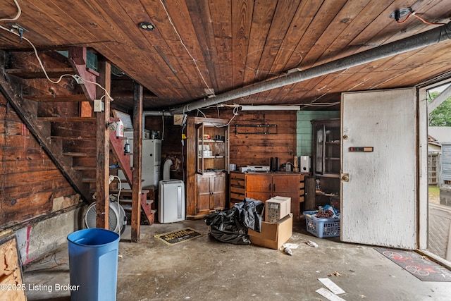 1736 W Gaulbert Ave, Louisville, KY 40210 - below grade area featuring wooden ceiling