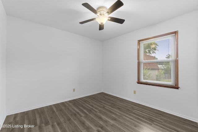 6325 Hackberry Way, Louisville, KY 40229 - spare room with dark wood-style flooring and a ceiling fan