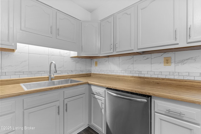 6325 Hackberry Way, Louisville, KY 40229 - kitchen with dishwasher, tasteful backsplash, white cabinets, and light countertops