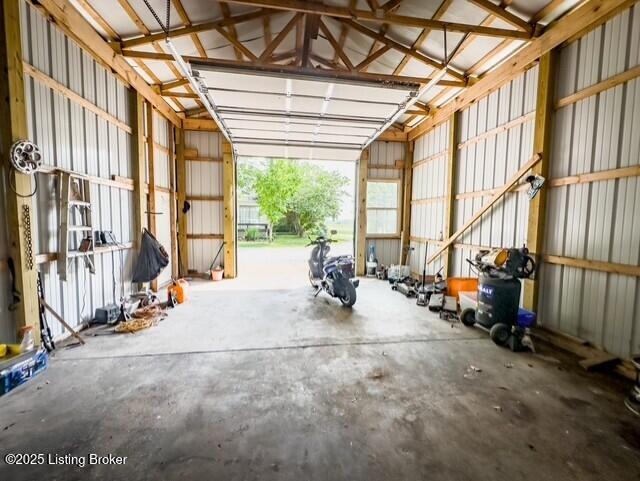 2866 Sunbeam Rd, Leitchfield, KY 42754 - garage with metal wall