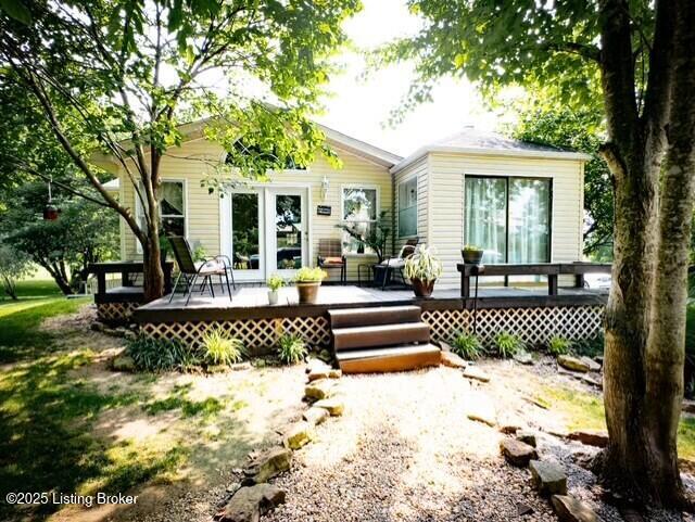 2866 Sunbeam Rd, Leitchfield, KY 42754 - rear view of house with a deck