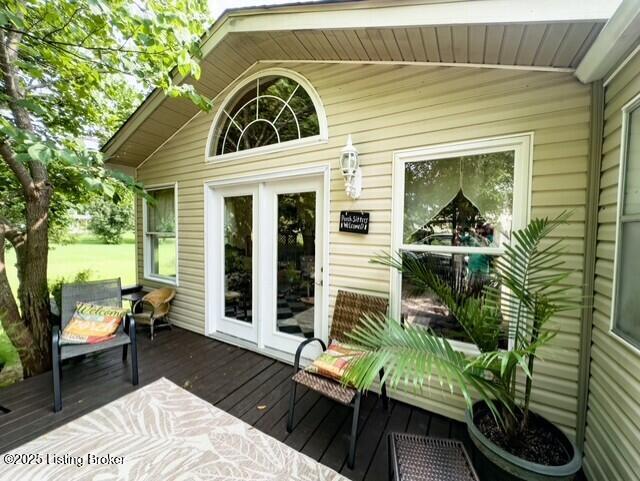 2866 Sunbeam Rd, Leitchfield, KY 42754 - view of wooden deck