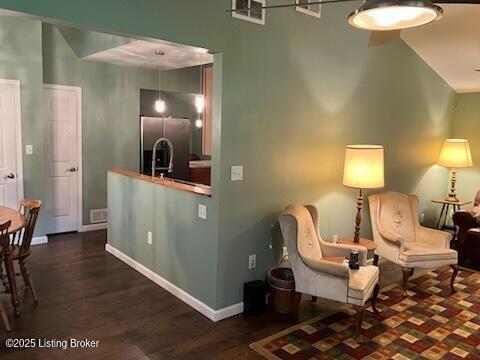 1102 W Hebron Ln, Shepherdsville, KY 40165 - sitting room with wood finished floors and a towering ceiling