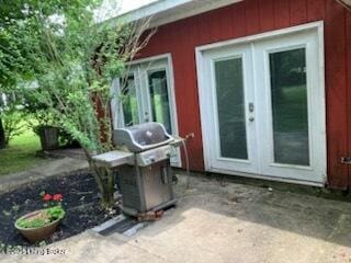 1102 W Hebron Ln, Shepherdsville, KY 40165 - view of patio with french doors and grilling area