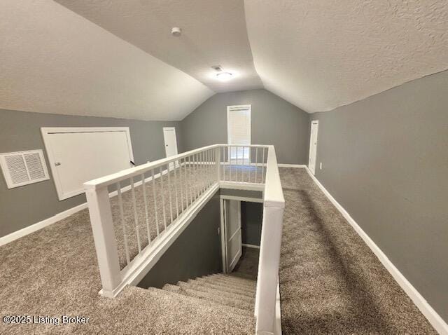 1515 Concord Rd, Falls Of Rough, KY 40119 - staircase featuring carpet and vaulted ceiling