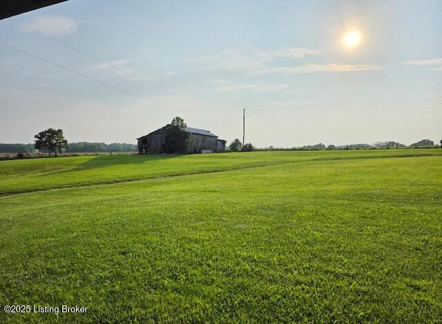 1515 Concord Rd, Falls Of Rough, KY 40119 - view of green lawn with a barn, an outbuilding, and a view of countryside