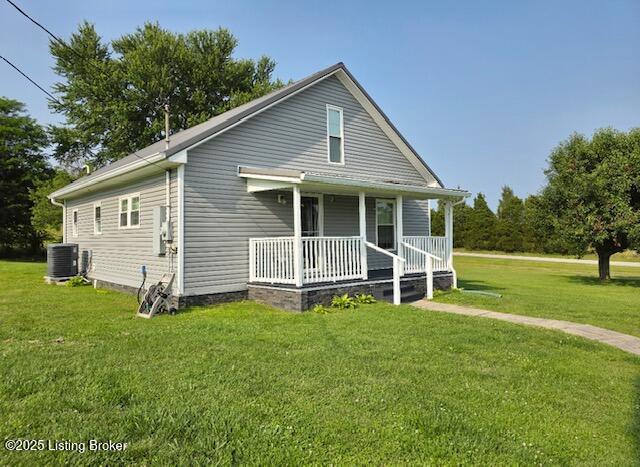 1515 Concord Rd, Falls Of Rough, KY 40119 - view of front of property featuring covered porch and a front lawn