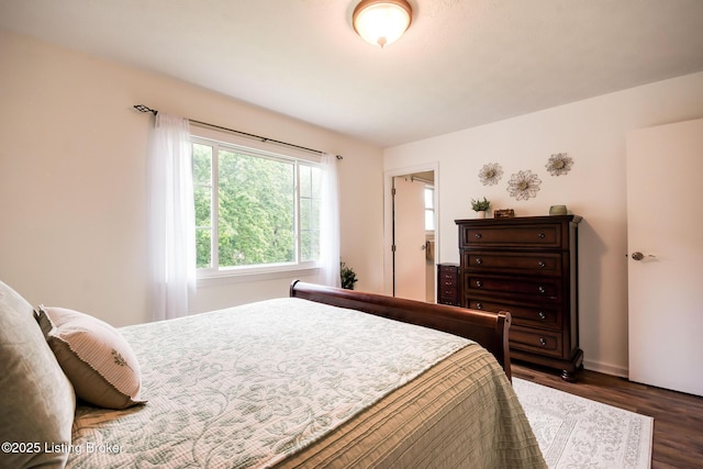 7327 Sideoats Dr, Crestwood, KY 40014 - bedroom with dark wood-style floors and baseboards
