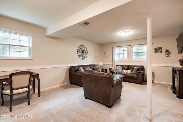 7327 Sideoats Dr, Crestwood, KY 40014 - living area featuring light carpet and baseboards