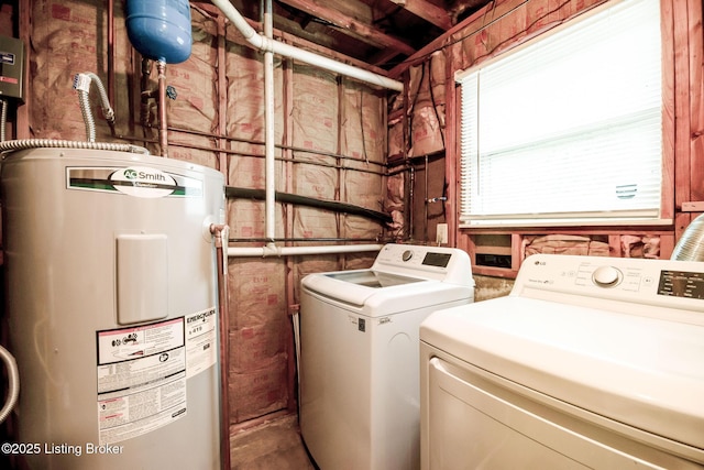 7327 Sideoats Dr, Crestwood, KY 40014 - laundry area with water heater and separate washer and dryer