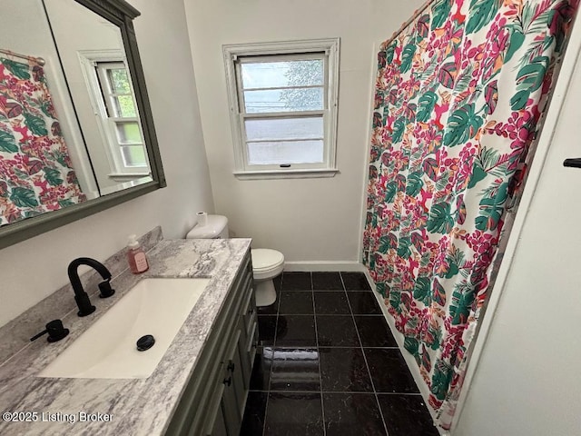 2707 Sharon Way, Louisville, KY 40220 - bathroom with vanity, tile patterned floors, healthy amount of natural light, and a shower with curtain