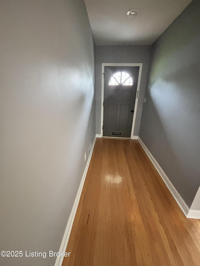 2707 Sharon Way, Louisville, KY 40220 - doorway to outside with baseboards and wood finished floors