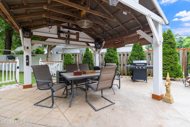 7210 River Rd, Prospect, KY 40059 - view of patio with a gazebo, grilling area, and outdoor dining space