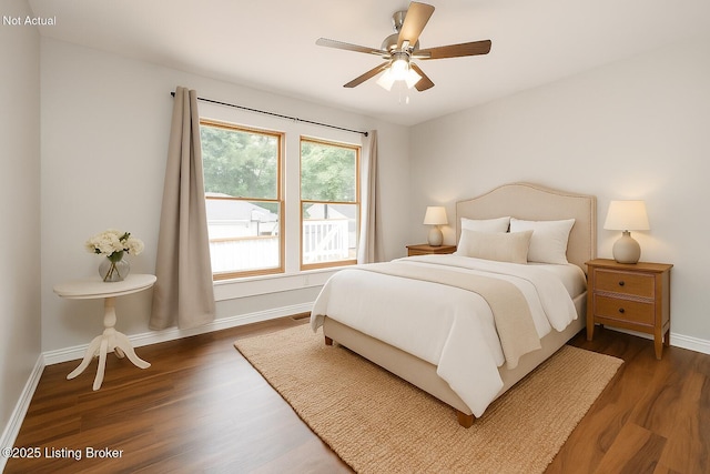 7210 River Rd, Prospect, KY 40059 - bedroom featuring wood finished floors and a ceiling fan