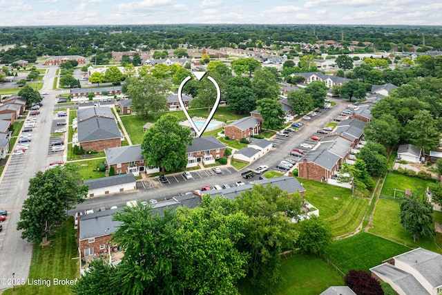 1251 Westlynne Way Apt 2, Louisville, KY 40222 - aerial view of property and surrounding area featuring nearby suburban area