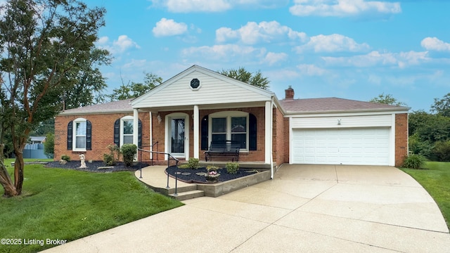 2204 Renown Dr, Jeffersontown, KY 40299 - single story home featuring brick siding, a garage, and concrete driveway