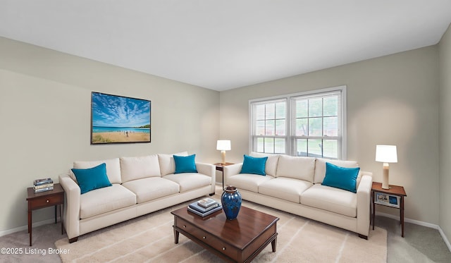 2204 Renown Dr, Jeffersontown, KY 40299 - living room featuring baseboards and light carpet