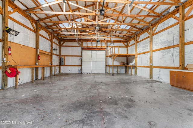 595 Centerview Dr, Shepherdsville, KY 40165 - garage featuring electric panel and metal wall