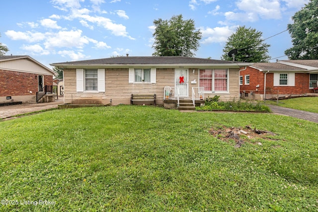 3806 Britt Ln, Louisville, KY 40219 - view of front of house featuring a front lawn and stone siding