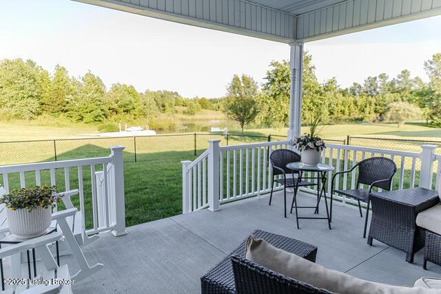 2370 N Borcherding Rd, Madison, IN 47250 - view of patio / terrace featuring an outdoor hangout area