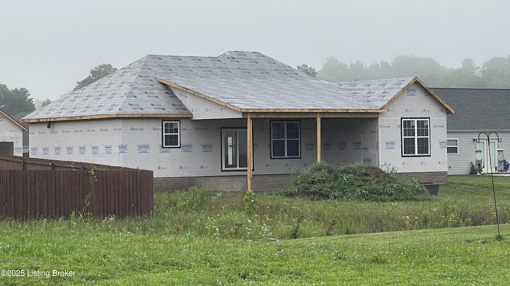 107 Blatina Dr, Vine Grove, KY 40175 - property under construction with covered porch and stucco siding