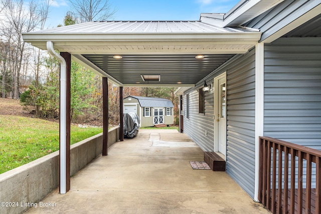 2773 Martin Pierce Rd, Cub Run, KY 42729 - view of car parking with a shed and an attached carport