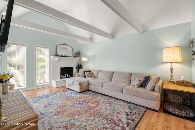 7813 Delightful Way, Louisville, KY 40291 - living room featuring a fireplace and wood finished floors