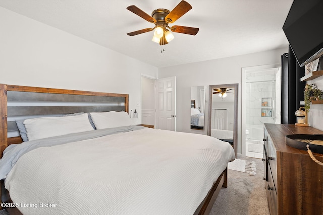 7813 Delightful Way, Louisville, KY 40291 - carpeted bedroom featuring ensuite bathroom and a ceiling fan
